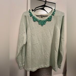 Jewel neck sweatshirt